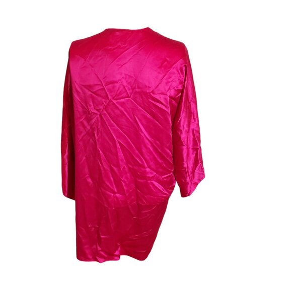 Victoria's Secret Vintage 80s 90s Women's Silk Wrap Kimono Fuschia Sz One Size - Picture 5 of 6